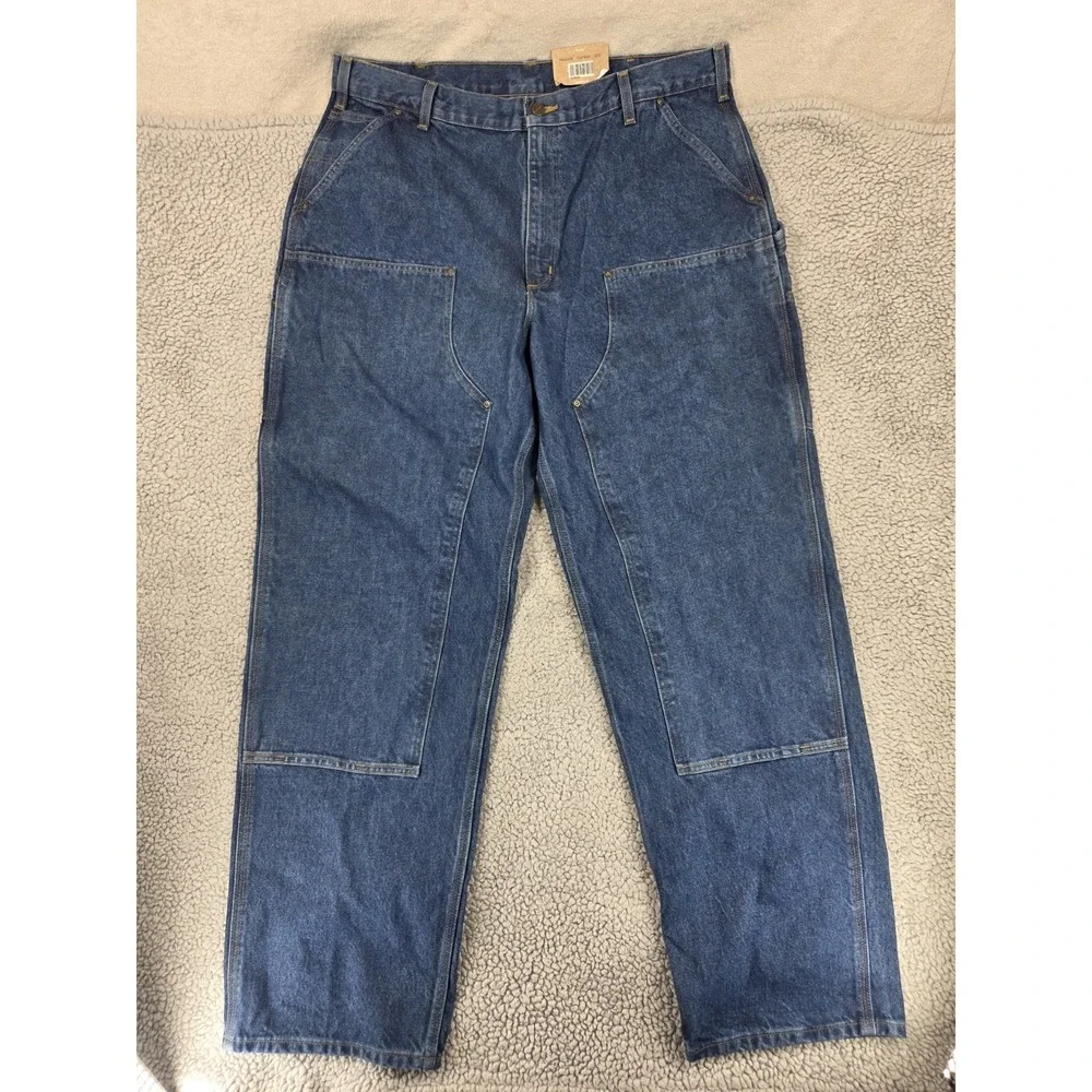Carhartt Loose Orig. Fit Double-Front Washed Logger Dungaree Jeans B73-DST 40x34